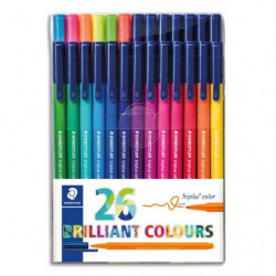 STAEDTLER Pochette de 26 feutres de coloriage Triplus.