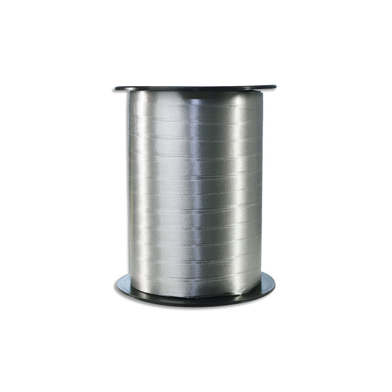CLAIREFONTAINE Bobine bolduc de comptoir 500mx7mm lisse coloris Argent