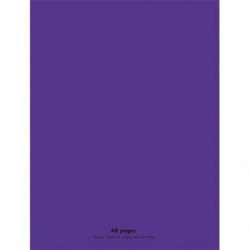 CONQUERANT C9 Cahier piqûre 24x32cm 48 pages 90g grands carreaux Seyès. Couverture polypropylène Violet