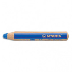 STABILO woody 3in1 crayon de couleur multi-surfaces mine extra-large (10 mm) - Bleu outremer