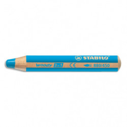 STABILO woody 3in1 crayon de couleur multi-surfaces mine extra-large (10 mm) - Cyan