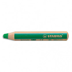 STABILO woody 3in1 crayon de couleur multi-surfaces mine extra-large (10 mm) - Vert foncée