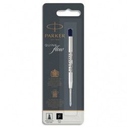 PARKER Recharge pour bille pointe fine QUINKFLOW encre Noire. En blister.