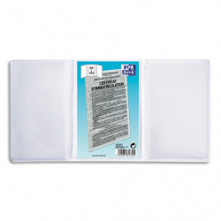 OXFORD Etuis 6 faces pour carte Grise 8,5 x 12,5 cm en PVC 20/100e. Présentation 3 volets