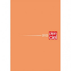 PLEIN CIEL Bloc agrafé en-tête 160 pages non perforées 80g petits carreaux 5x5 14,8x21cm. Couv Orange