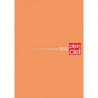 PLEIN CIEL Bloc agrafé en-tête 160 pages non perforées 80g petits carreaux 5x5 7,4x10,5cm. Couv Orange