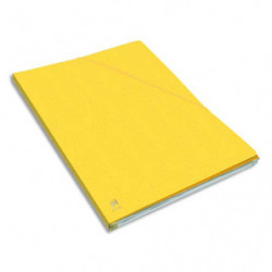 OXFORD Chemise EUROFOLIO ALPINA en carte lustrée 6/10e, 450g. Dos 1,5 cm. Pour format A4. Coloris Jaune