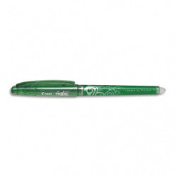 PILOT Stylo Roller FriXion Point, pointe hi-tec fine, s'efface à la gomme en bout de stylo,coloris Vert.