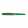 PILOT Stylo Roller FriXion Point, pointe hi-tec fine, s'efface à la gomme en bout de stylo,coloris Vert.