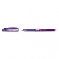 PILOT Stylo Roller FriXion Point, pointe hi-tec fine, s'efface à la gomme en bout de stylo,coloris Violet