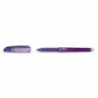 PILOT Stylo Roller FriXion Point, pointe hi-tec fine, s'efface à la gomme en bout de stylo,coloris Violet