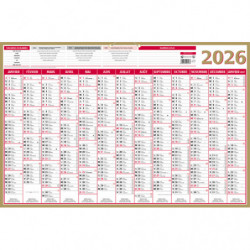 CBG Calendrier MAXIOR, grille Janvier à Décembre 2025, millesimé, recto-verso blanc, 43x65cm, 2 &oelig;illet
