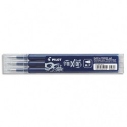 PILOT Set de 3 recharges pour roller FriXion Ball. Pointe moyenne 0,7 mm. Encre Bleu nuit