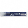 PILOT Set de 3 recharges pour roller FriXion Ball. Pointe moyenne 0,7 mm. Encre Bleu nuit