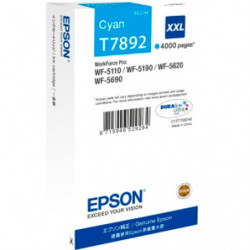 EPSON Cartouche Jet d'Encre Cyan XXL (4 000 p) WF-5xxx - C13T789240