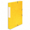 PERGAMY Boîte de classement à élastique en carte lustrée 7/10, 600g. Dos 40mm. Coloris Jaune.