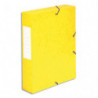 PERGAMY Boîte de classement à élastique en carte lustrée 7/10, 600g. Dos 60mm. Coloris Jaune.