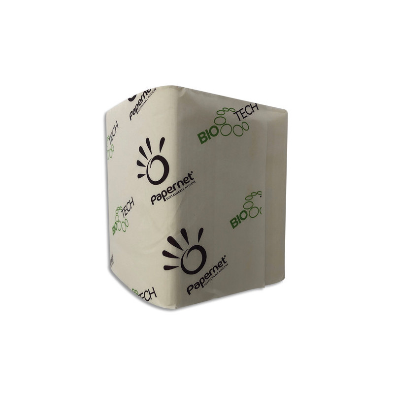PAPERNET Carton de 40 paquets de papier toilette 2 plis pure cellulose, 224 formats L11 cm coloris Blanc