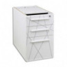 GAUTIER OFFICE Caisson hauteur bureau Sunday Blanc Graphic, 3 tiroirs dont 1 DS - Dim. L42 x H71 x P60 cm