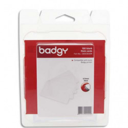 EVOLIS Badgy Lot de 100 cartes PVC épaisses (30mil - 0,76mm) CBGC0030W