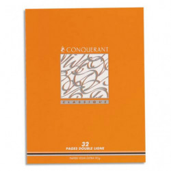 Cahiers CONQUERANT 90g 17x22 cm/32 pages ligne 2 mm/interligne 8 mm