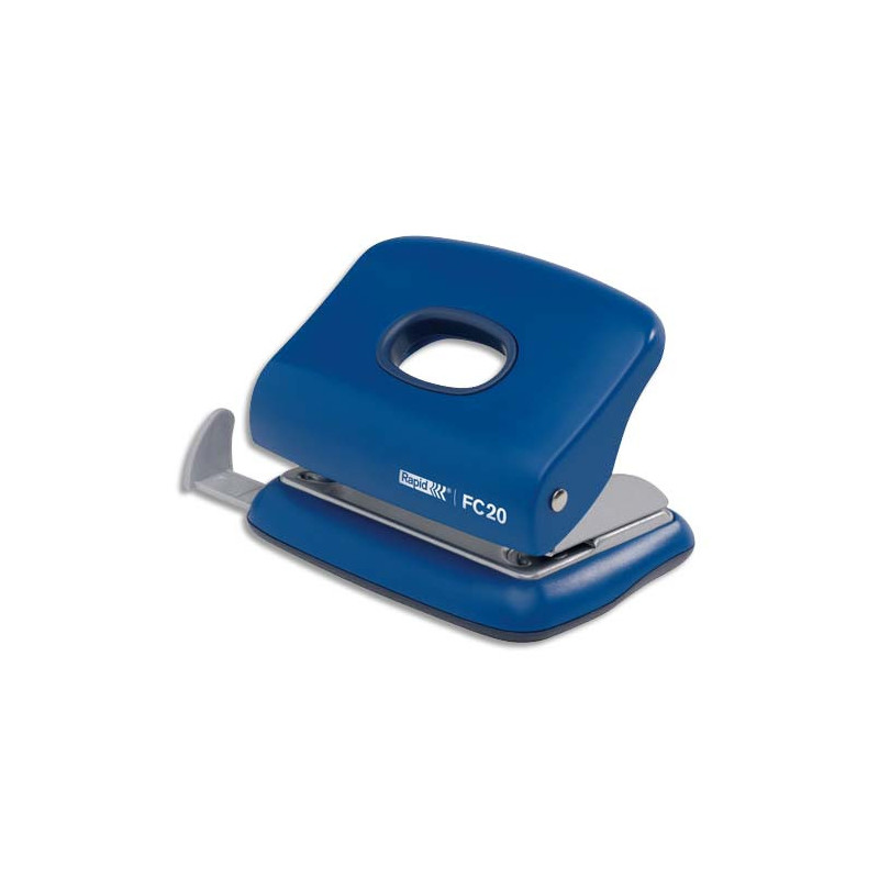 RAPID Perforateur 2 trous FC20. Capacité 20 feuilles. Bleu.