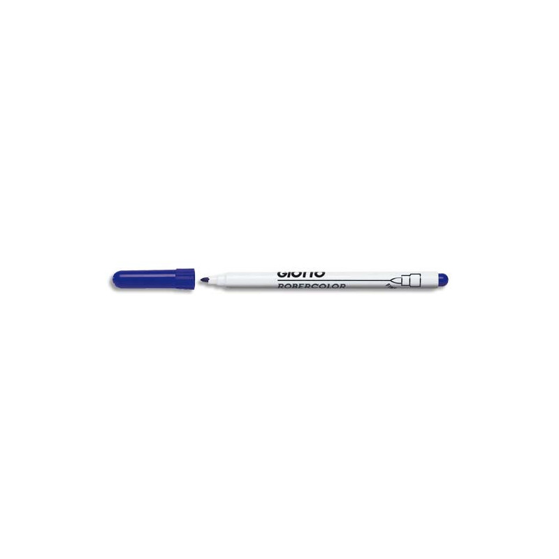 GIOTTO Feutre effaçable à sec pointe ogive fine 2,7mm Bleu, vendu en boîte de 12