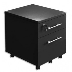 MT INTERNATIONAL Caisson mobile 2 tiroirs MT3 Elégance - Dimensions : L42 x H54 x P50 cm Noir