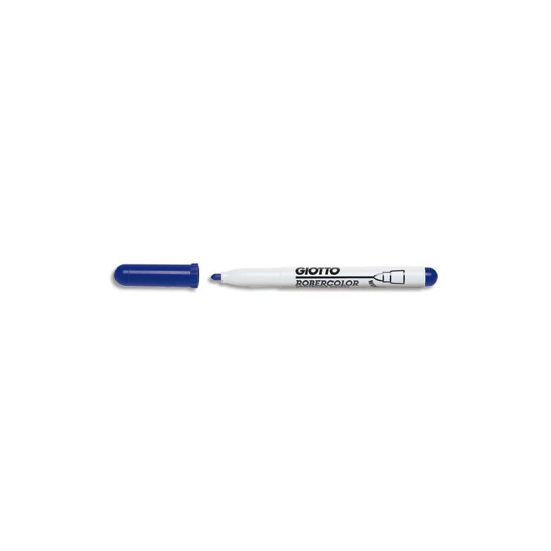 GIOTTO Feutre effaçable à sec pointe ogive moyenne 4mm Bleu, vendu en boîte de 12