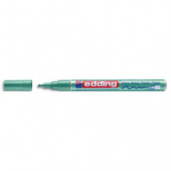 EDDING Marqueur peinture encre permanente laquée Vert métallisé pour toutes surfaces pointe fine