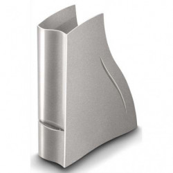 CEP Porte-revues Ellypse XtraStrong en polystyrène - Dimensions : H32,5 x P27,8 cm, Dos 8,3 cm cm taupe