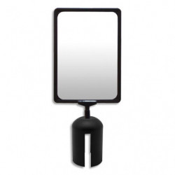 VISO Panneau A4 et Adaptateur 4 fentes Noirs pour poteaux Reco