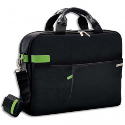 LEITZ Sac Inch Laptop Bag pour ordinateur 15,6'', 2 compartiments + pochettes - L41 x H31 x P9 cm Noir