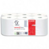 PAPERNET Colis de 6 bobines d'essuie-mains 2 plis pure ouate de cellulose L140m Blanc pour Autocut