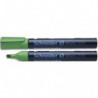 SCHNEIDER Marqueur permanent MAXX 233, corps en aluminium, pointe biseautée, encre Verte à faible odeur