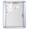 BI-OFFICE Vitrine d'intérieur Mastervision porte verre trempé fond magnétique laqué Blanc 9 feuilles A4