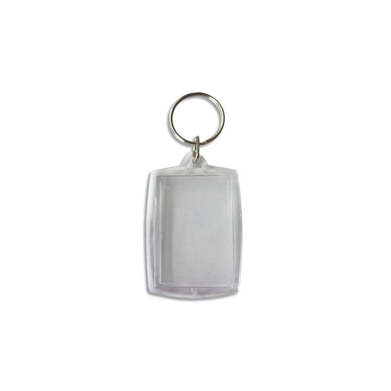GRAINE CREATIVE Lot de 6 porte-clés rectangle transparents à décorer format 50 x 40 mm