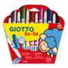 GIOTTO Etui de 12 feutres Maxi Bébé assortis