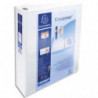 EXACOMPTA Classeur personnalisable KREACOVER 3 faces 4 anneaux Ø60 mm en D. En polypropylène Blanc.