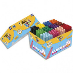 BIC Kids Visacolor XL Feutres de Coloriage à Pointe Large - Couleurs Assorties, Classpack de 144