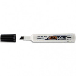 BIC Velleda 1791 Feutres pour Tableau Blanc Effaçables à Sec Pointe Large Biseautée - Noir