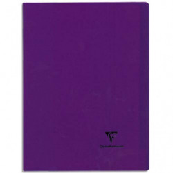 CLAIREFONTAINE Cahier Koverbook piqûre 96 pages grands carreaux Seyès maxi format 24x32cm. Couv polypro.