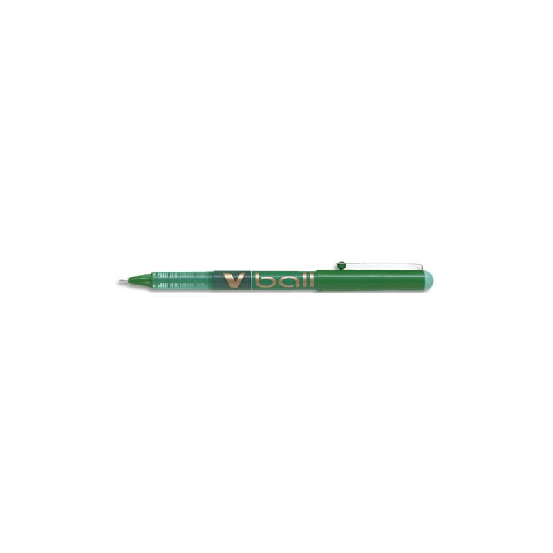 PILOT Roller à encre liquide V Ball 10 avec pointe métal de 1,0 mm. Coloris Vert