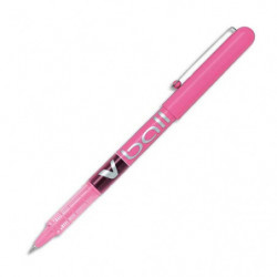 PILOT Stylo Roller pointe métal 0,5 mm encre liquide Rose V-BALL 05