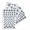 MAILDOR Sachet de 20 feuilles de gommettes holographiques assorties