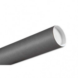 Tube d'expédition en carton Brun 72g avec embouts emboîtables en plastique Blanc, Format : D8 x L65 cm
