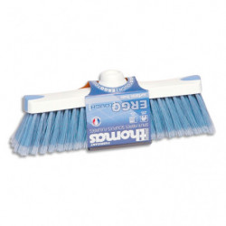 BROSSERIE THOMAS Balai en fibre en pvc souple Bleue Ergotouch, monture Blanche en PP L28 x H7,5 x P4,5 cm
