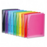 EXACOMPTA Classeur 4 anneaux dia 15mm Iderama polypro souple 5/10 brillant. Dos 2cm. Coloris assortis