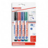 EDDING Pochette de 4 marqueurs effaçables à sec pointe ogive assortis E-660 4304000