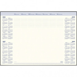 BREPOLS Sous-mains Deskmate 1040,Janvier à Décembre 2025, en PVC noir, 35 feuilles chamois, 41,2x59cm